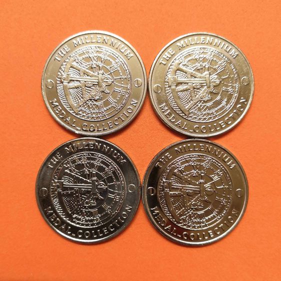 เหรียญ THE MILLENNIUM MEDAL COLLECTION (CHINA) รวม 4 เหรียญ เนื้อนิกเกิล ขนาด 2.6 เซน รูปที่ 2