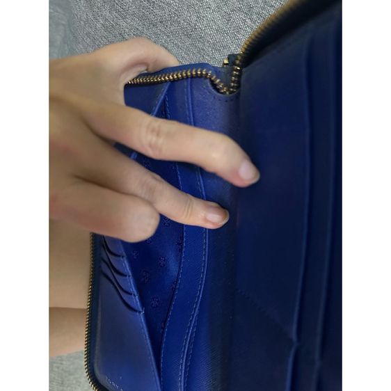 กระเป๋าสตางค์ Tory Burch สีน้ำเงินมือสอง ของแท้ รูปที่ 8