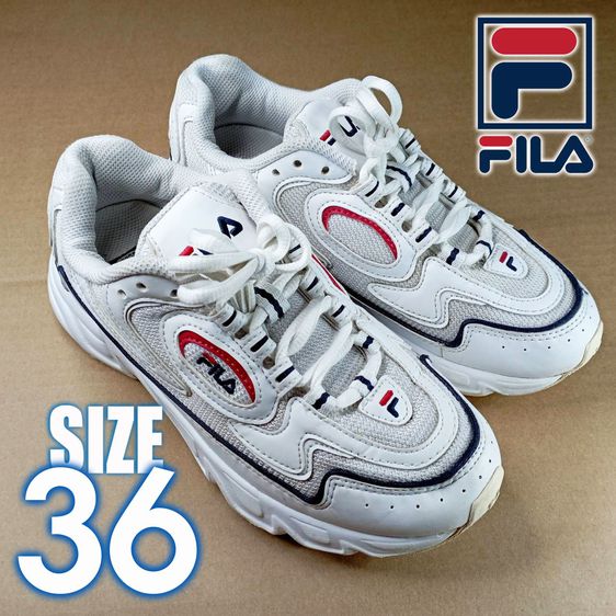 รองเท้าผ้าใบ FILA สีขาว No.36 มือสองสาพใหม่ รูปที่ 2