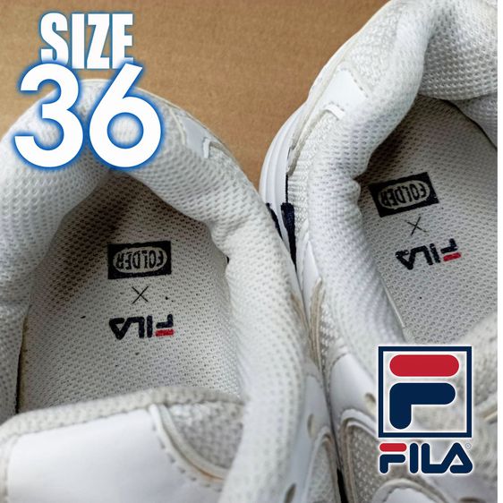 รองเท้าผ้าใบ FILA สีขาว No.36 มือสองสาพใหม่ รูปที่ 8