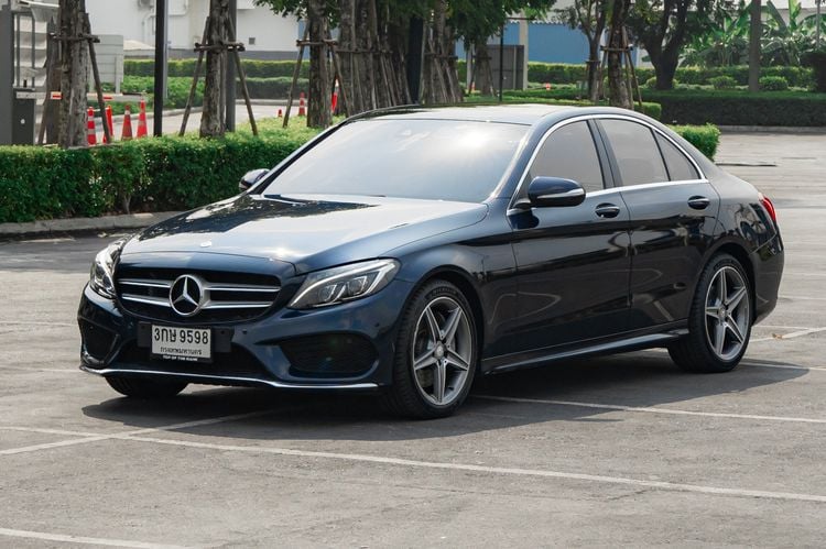 Mercedes-Benz C-Class 2015 C300 Sedan ไฮบริด ไม่ติดแก๊ส เกียร์อัตโนมัติ น้ำเงิน รูปที่ 1