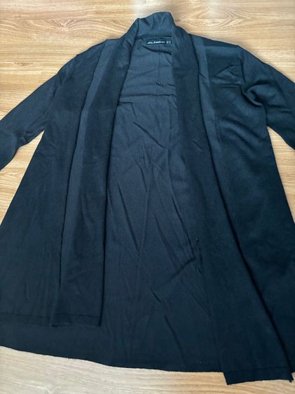 เสื้อคลุม สีดำ ผ้ายืด ยี่ห้อ ZARA รูปที่ 3