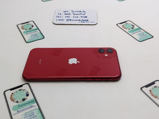 ขาย  เทิร์น iPhone 11 Red 128 Gb ศูนย์ไทย มีตัวเครื่องอย่างเดียว ไม่มีอุปกรณ์อื่น สุขภาพแบต 97 ถูกๆ เพียง 8,990 บาท ครับ  รูปที่ 3
