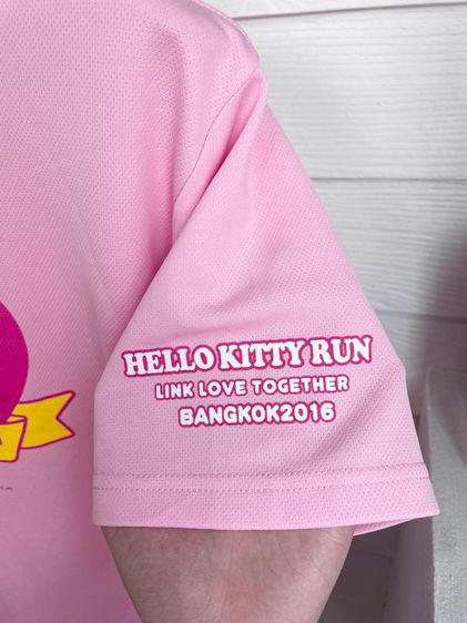 เสื้อยืดมือสอง HELLO KITTY RUN LINK LOVE TOGETHER BANGKOK 2016 Size L มือ2 รูปที่ 4