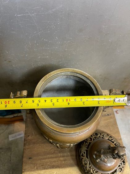 กระถาง กำยาน สิงห์สามขาทองเหลืองA22 รูปที่ 13