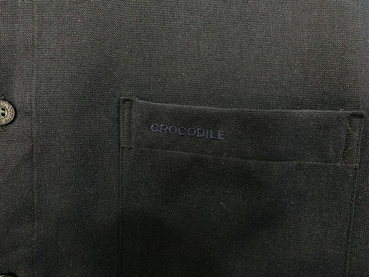 CROCODILE แท้ อก42 เสื้อเชิ๊ตแขนยาวสีดำคลาสสิกสปอต รูปที่ 3