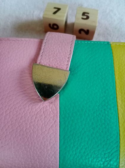 กระเป๋าสตางค์หนังแท้สีชมพู monalisa รูปที่ 3