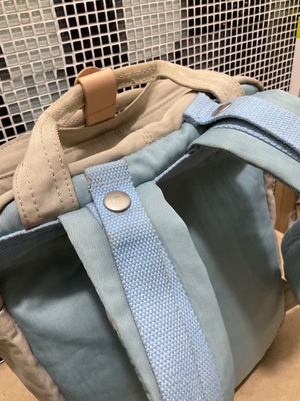 Himawari กระเป๋าเป้ กระเป๋าลำลอง คุณภาพสูง สีฟ้า-ครีม 400 บาท รูปที่ 7