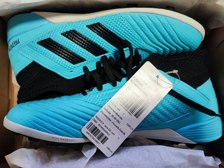 Adidas รองเท้าฟุตบอลร้อยปุ่ม Predator 19.3 TF สีฟ้า รูปที่ 6