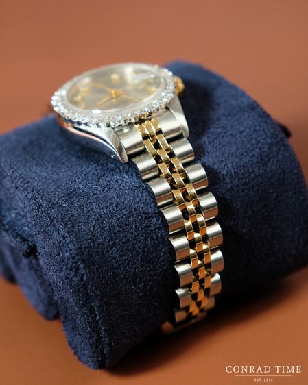 Rolex Lady Datejust 69173 Champagne Diamond Computer Dial Two-Tone Jubilee 1987 26mm.  รูปที่ 4