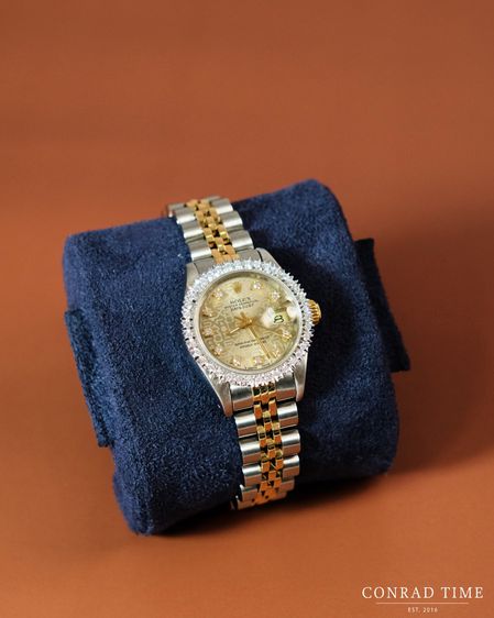 Rolex Lady Datejust 69173 Champagne Diamond Computer Dial Two-Tone Jubilee 1987 26mm.  รูปที่ 2