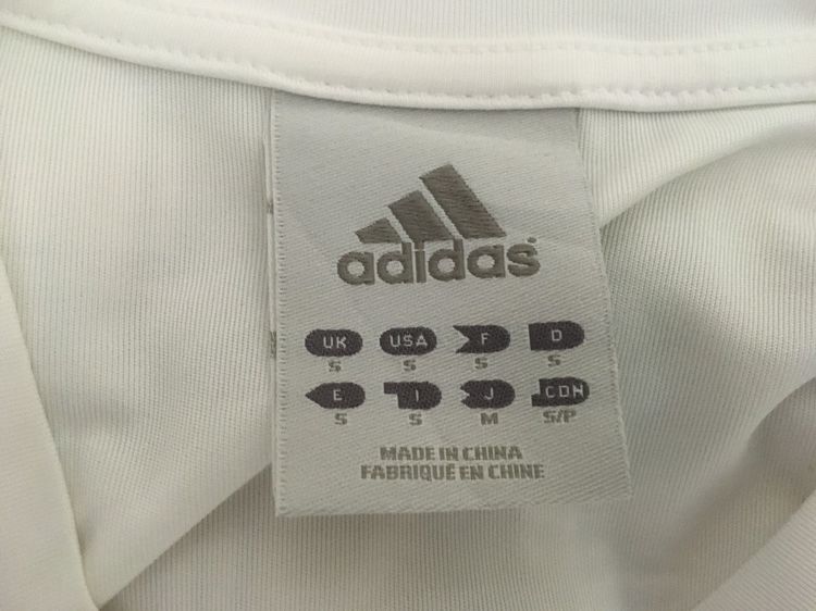 เสื้อกีฬา แขนสั้น แบรนด์ Adidas แพ็คคู่ (สินค้ามีตำหนิ) สีขาว รูปที่ 17