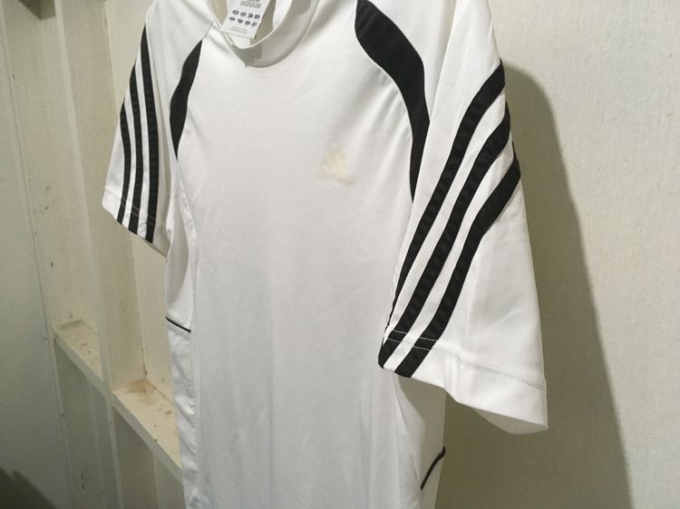 เสื้อกีฬา แขนสั้น แบรนด์ Adidas แพ็คคู่ (สินค้ามีตำหนิ) สีขาว รูปที่ 15