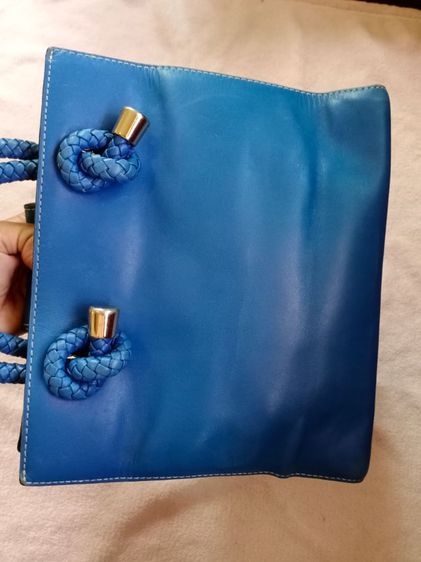 กระเป๋าถือหนังแท้สีน้ำเงิน disona รูปที่ 7