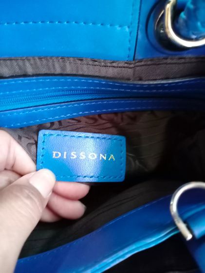 กระเป๋าถือหนังแท้สีน้ำเงิน disona รูปที่ 4