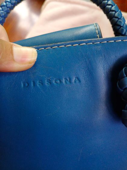 กระเป๋าถือหนังแท้สีน้ำเงิน disona รูปที่ 5