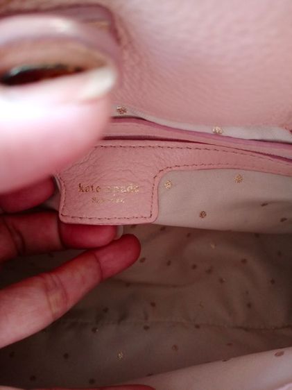 กระเป๋าสะพายไหล่หนังแท้สีชมพู Kate Spade รูปที่ 7