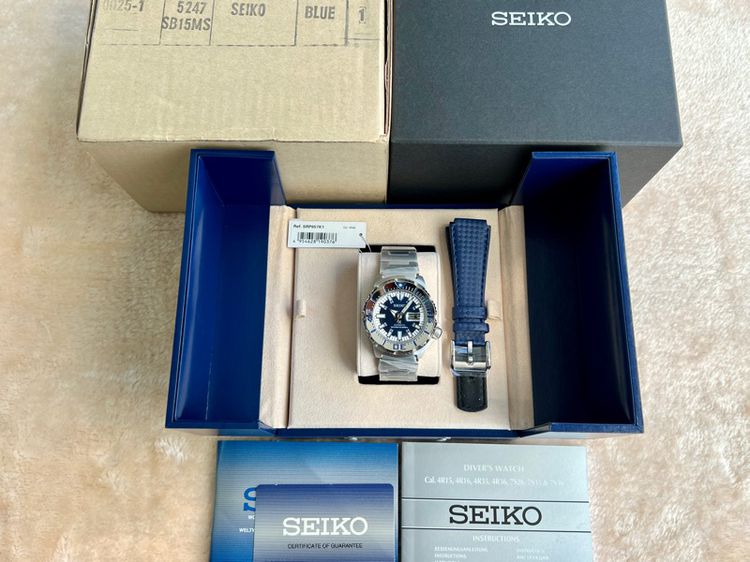 Seiko Royal Blue Monster Limited Edition  1750 piece. SRP657K1  รูปที่ 13
