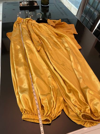บาร์เลนเซียเอก้า กางเกงทรงจินนี่ สีเหลืองมาสตาร์ด สภาพใหม่  รูปที่ 4