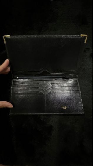 Cartier Leather Black Wallet คาร์เทีย กระเป๋าสตางค์หนัง รูปที่ 4