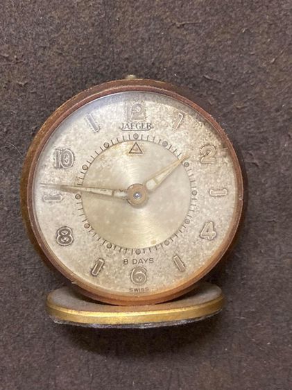 มาสภาพเดิมๆต้องไปเช็คเอา นาฬิหาปลุกไขลาน8วันแบรนดัง Vintage Table Alarm clock Jaeger-LeCoultre  Manual winding 8 day Swiss Made 1940’s รูปที่ 8