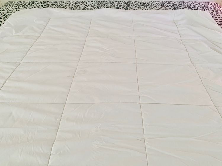 ที่นอนปิคนิค หรือท๊อปเปอร์ ขนาด 4.5-5ฟุต สีขาวปักลายตารางทั้งผืน ยี่ห้อ Aire (สภาพใหม่) (สินค้าหายาก) รูปที่ 3