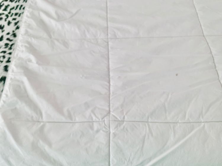 ที่นอนปิคนิค หรือท๊อปเปอร์ ขนาด 4.5-5ฟุต สีขาวปักลายตารางทั้งผืน ยี่ห้อ Aire (สภาพใหม่) (สินค้าหายาก) รูปที่ 4