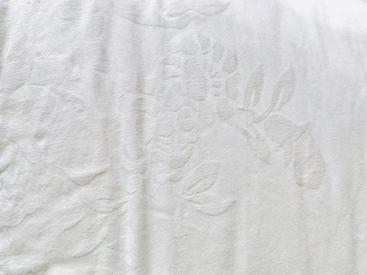 ที่นอนปิคนิค หรือท๊อปเปอร์ขนแกะ ขนาด 4.5-5ฟุต สีขาวครีมพิมพ์ลายดอกวินเทจทั้งผืน ยี่ห้อ Aipaca Wool (Made in Newzealand) (สภาพใหม่) รูปที่ 7