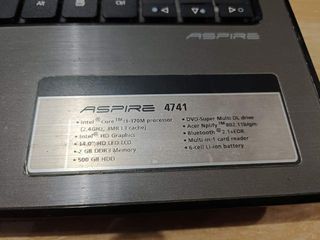 ขาย Acer Aspire 4741 จอ 14" Intel Core i3 Gen1 เครื่องศูนย์ไทยหมดประกันแล้วครับ สเปค Intel Core i3-370M 2.4GHz Ram 4GB HDD 640GB DVD-RW-4