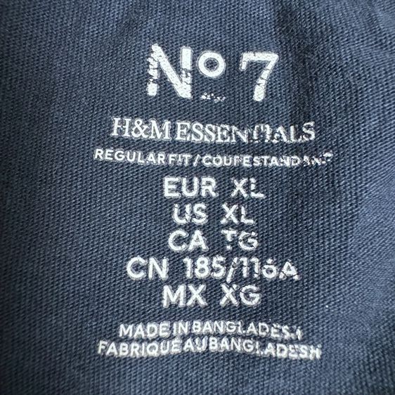 เสื้อยืดผ้าพื้น นิ่มมาก HM No7 Size XL​ ทรงหล่อสภาพใหม่  รูปที่ 2