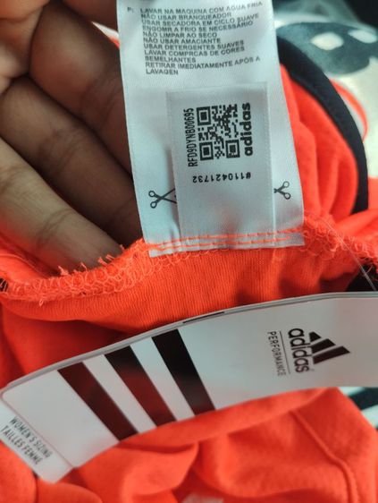 Adidas Orange Gym Shorts กางเกงวิ่ง Jogger สีนีออนและ แถบโฮโลแกรมสีดำมี L เอว28-44 งานแท้ มือ1 รูปที่ 2