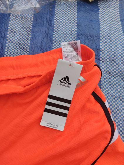 Adidas Orange Gym Shorts กางเกงวิ่ง Jogger สีนีออนและ แถบโฮโลแกรมสีดำมี L เอว28-44 งานแท้ มือ1 รูปที่ 6