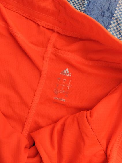 Adidas Orange Gym Shorts กางเกงวิ่ง Jogger สีนีออนและ แถบโฮโลแกรมสีดำมี L เอว28-44 งานแท้ มือ1 รูปที่ 3