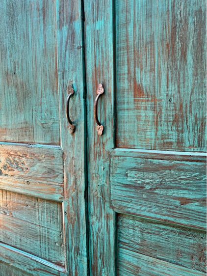 ประตูไม้วินเทจสีเขียว รูปที่ 11