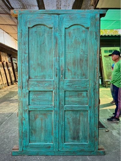 ประตูไม้วินเทจสีเขียว รูปที่ 10