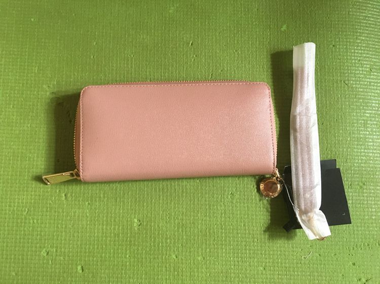 กระเป๋าเงินผู้หญิงสีชมพูโอรส ของใหม่   รูปที่ 2