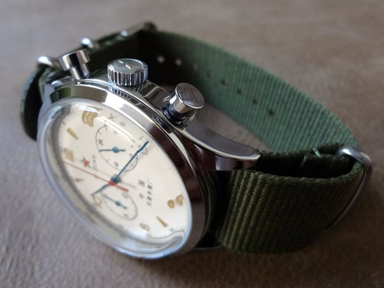 นาฬิกาควอทซ์จับเวลา 1963 (เครื่อง Citizen Miyota 0S21) สไตล์ย้อนยุคนักบินกองทัพอากาศจีน รูปที่ 11