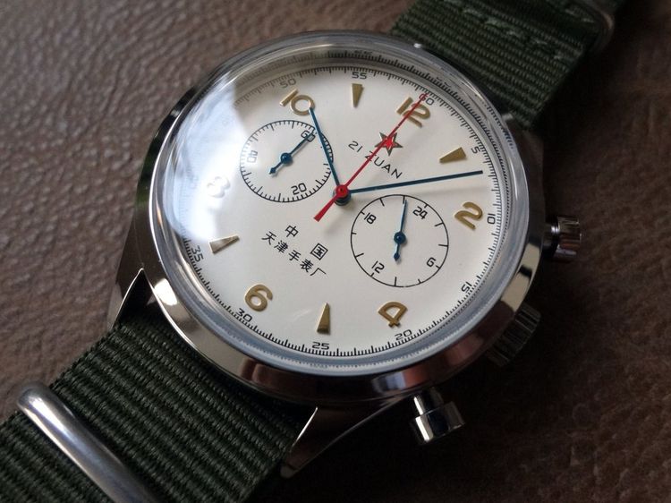 นาฬิกาควอทซ์จับเวลา 1963 (เครื่อง Citizen Miyota 0S21) สไตล์ย้อนยุคนักบินกองทัพอากาศจีน รูปที่ 13