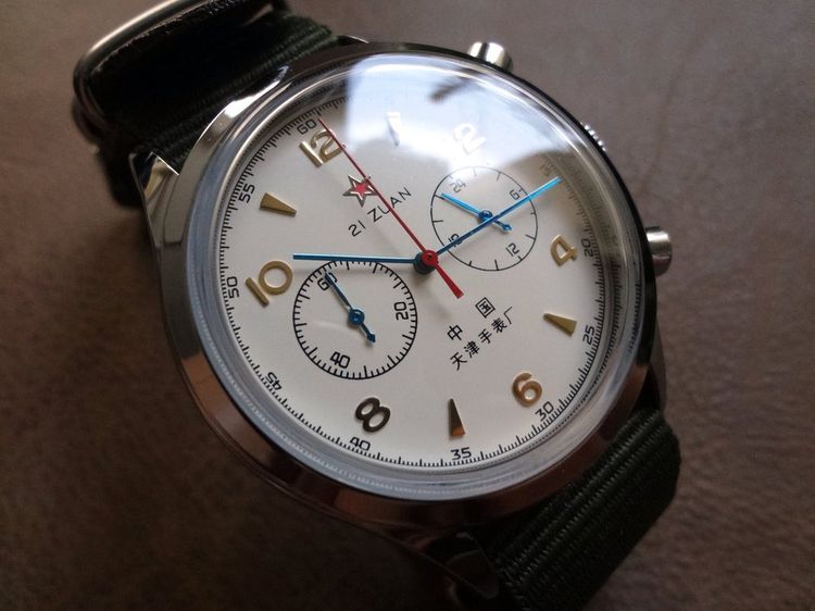 นาฬิกาควอทซ์จับเวลา 1963 (เครื่อง Citizen Miyota 0S21) สไตล์ย้อนยุคนักบินกองทัพอากาศจีน รูปที่ 7