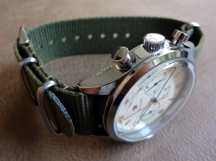 นาฬิกาควอทซ์จับเวลา 1963 (เครื่อง Citizen Miyota 0S21) สไตล์ย้อนยุคนักบินกองทัพอากาศจีน รูปที่ 10