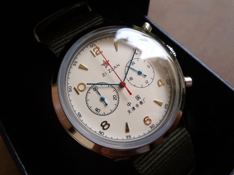 นาฬิกาควอทซ์จับเวลา 1963 (เครื่อง Citizen Miyota 0S21) สไตล์ย้อนยุคนักบินกองทัพอากาศจีน รูปที่ 2
