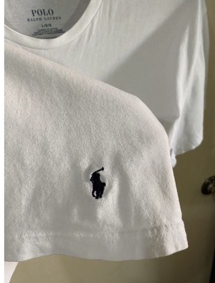 เสื้อยืดขาวคอกลมชาย polo ralph lauren แท้ไซสL รูปที่ 4