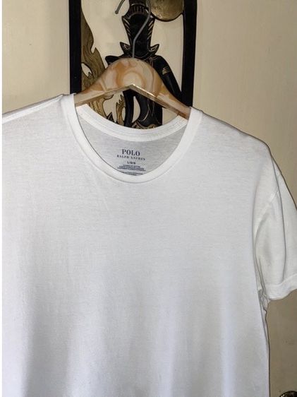 เสื้อยืดขาวคอกลมชาย polo ralph lauren แท้ไซสL รูปที่ 3
