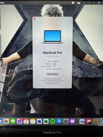 ขาย MacBook Pro M1 สี Space Grey แรม 8GB SSD 256GB สภาพดี ยกกล่อง มี apple care+ รูปที่ 13