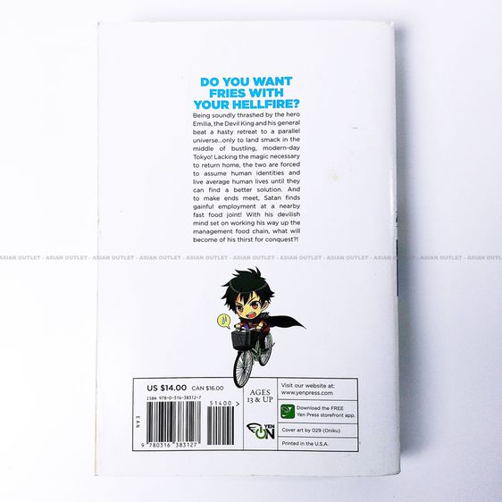 The Devil Is a Part-Timer Vol. 1 Satoshi Wagahara Light Novel Paperback Printed in USA เล่ม 1 หายาก ราคาพิเศษ รูปที่ 8