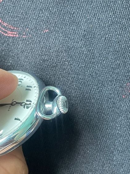 นาฬิกาพกไขลานหน้ากระเบื้องอายุ100กว่าปี vintage pocket watch Moeris mechanical รูปที่ 4