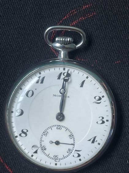 นาฬิกาพกไขลานหน้ากระเบื้องอายุ100กว่าปี vintage pocket watch Moeris mechanical รูปที่ 1