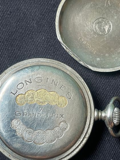 นาฬิกาพกไขลานหน้ากระเบื้องอายุ100กว่าปี vintage pocket watch Longines mechanical รูปที่ 5