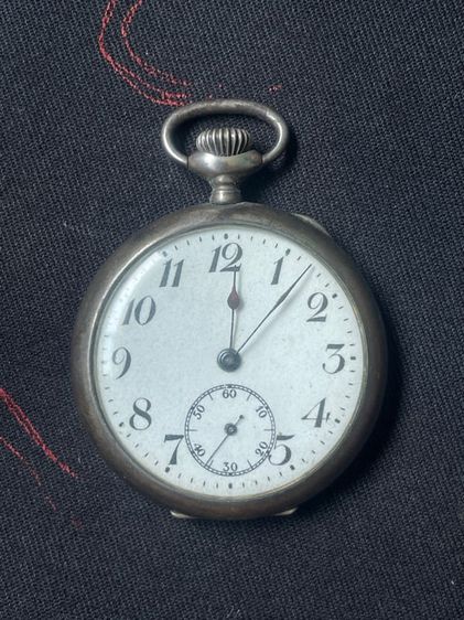 นาฬิกาพกไขลานหน้ากระเบื้องอายุ100กว่าปี vintage pocket watch mechanical รูปที่ 1