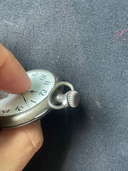 นาฬิกาพกไขลานหน้ากระเบื้องอายุ100กว่าปี vintage pocket watch mechanical รูปที่ 4
